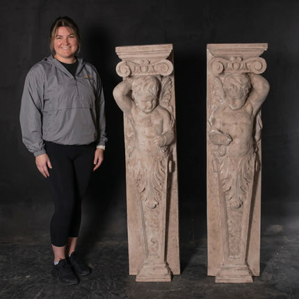 Cherub Column Set Life Size Statue LM Treasures - H