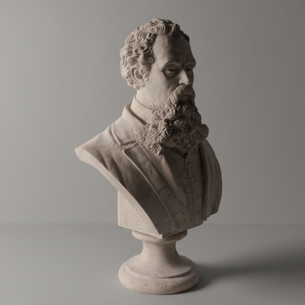 Charles Dickens Bust Life Size Statue