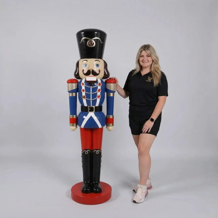 Blue Nutcracker Life Size Christmas Statue LM Treasures - H
