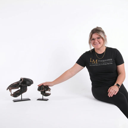 Monkey Macaque Skull Life Size Statue