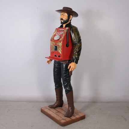Cowboy Slot Machine Cabinet Life Size Statue