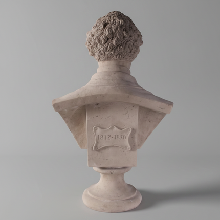 Charles Dickens Bust Life Size Statue