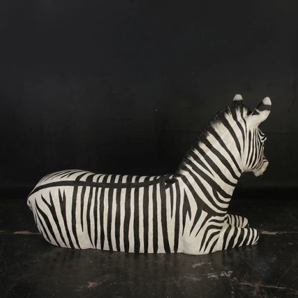 Resting Zebra Life Size Statue