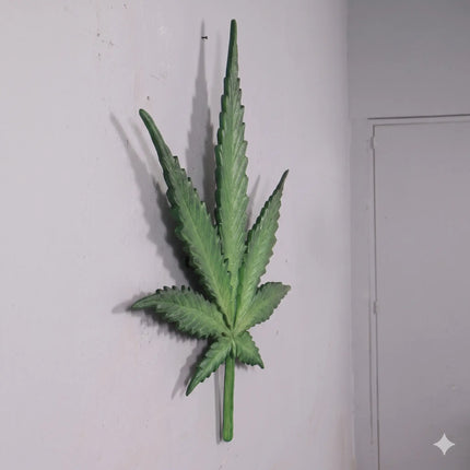 Cannabis Marijuana Weed Leaf Wall Decor Statue