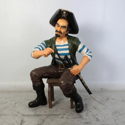 Sitting Pirate Pedro Life Size Statue