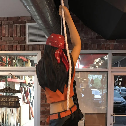 Hanging Lady Pirate Climbing Life Size Statue LM Treasures - A
