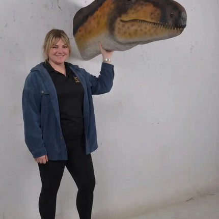 Theropod Dinosaur Head Life Size Statue LM Treasures - H