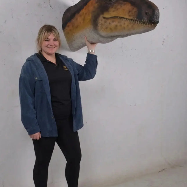 Theropod Dinosaur Head Life Size Statue LM Treasures - H