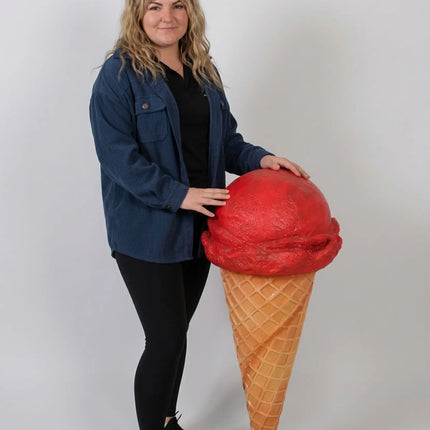 One Scoop Strawberry Ice Cream Over Sized Statue LM Treasures - H