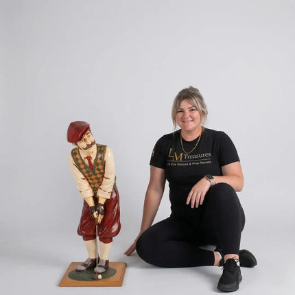 Golfer Aiming Small Statue LM Treasures - H