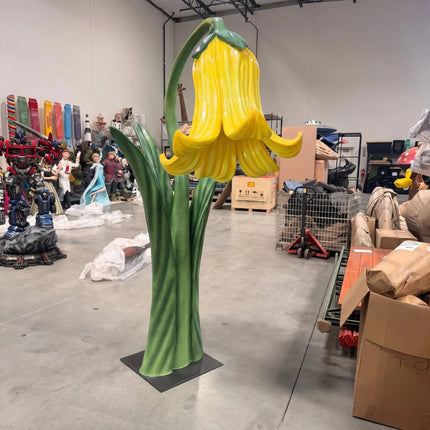 Giant Yellow Flower on Metal Plate Statue LM Treasures - T