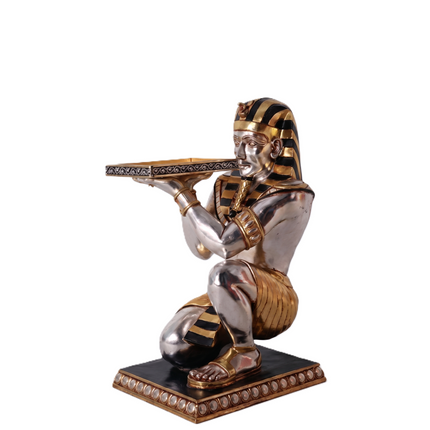 Egyptian Kneeling King Tut Table Life Size Statue LM Treasures - H