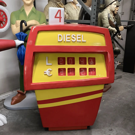 Gas Pump Red Life Size Statue