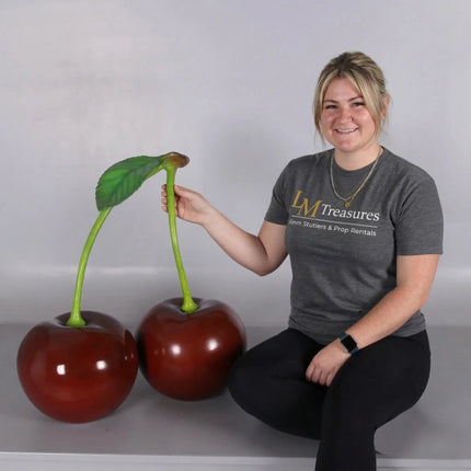 Double Cherry Over Sized Statue