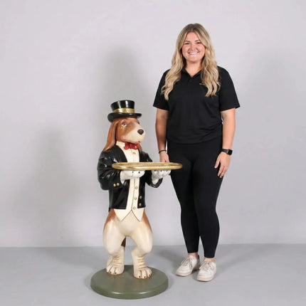 Large Beagle Butler Dog Statue LM Treasures - H