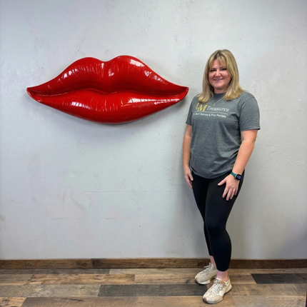 Lips Red Wall Decor Prop Resin Statue LM Treasures - H