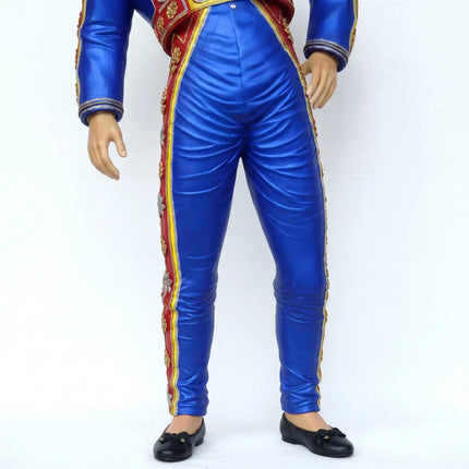 Bull Fighter Flag Life Size Statue