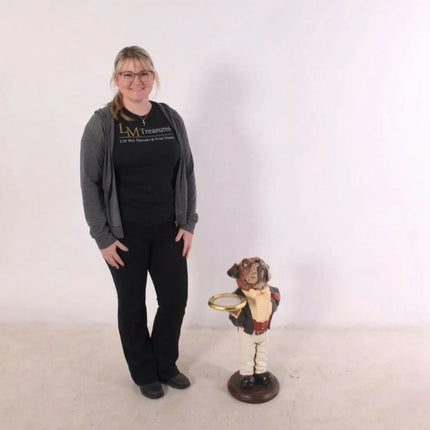 Small Bulldog Boxer Butler Statue