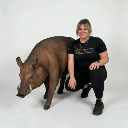 Wild Boar Life Size Statue LM Treasures - H