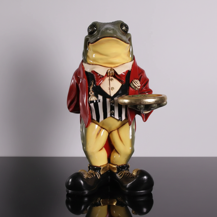 Small Frog Butler Statue