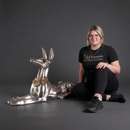 Egyptian Jackal God Life Size Statue