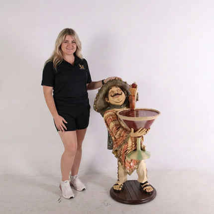 Mexican Cocktail Butler Statue