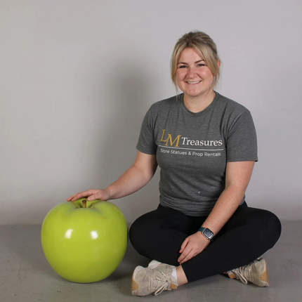 Small Green Apple Over Sized Statue