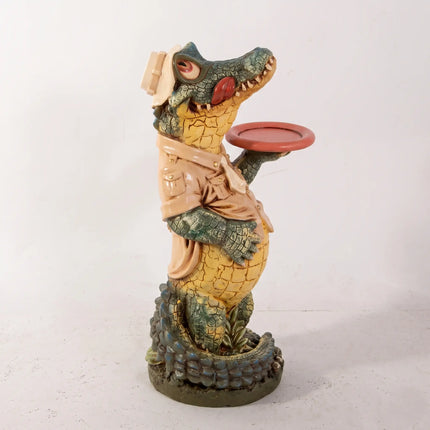 Crocodile Butler Small Statue