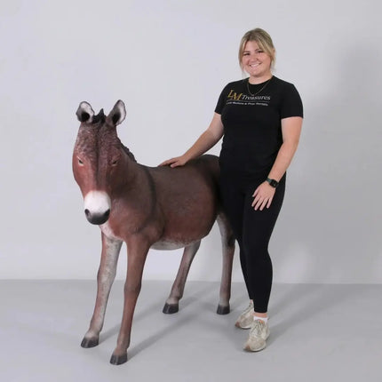 Brown Donkey No Basket Life Size Statue LM Treasures - H