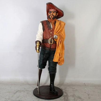 Pirate Captain Wooden Leg Life Size Statue