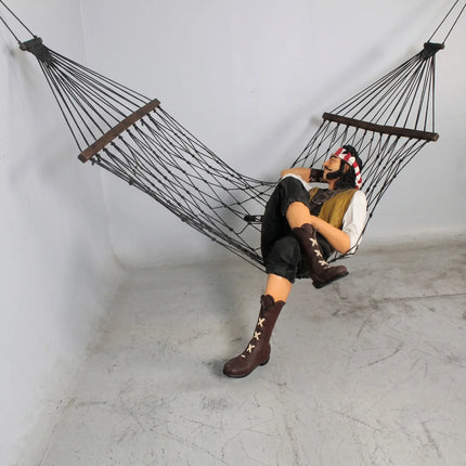 Pirate Hanging in Hammock Life Size Statue LM Treasures - H