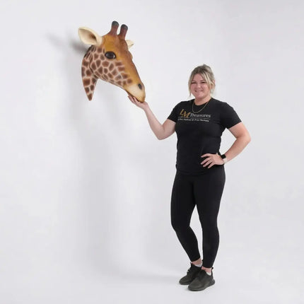 Small Giraffe Head Life Size Statue LM Treasures - H