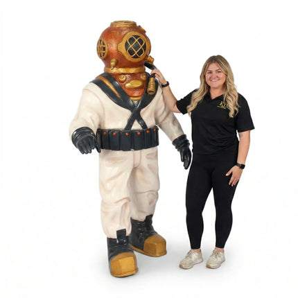 Walking Deep Sea Diver Life Size Statue