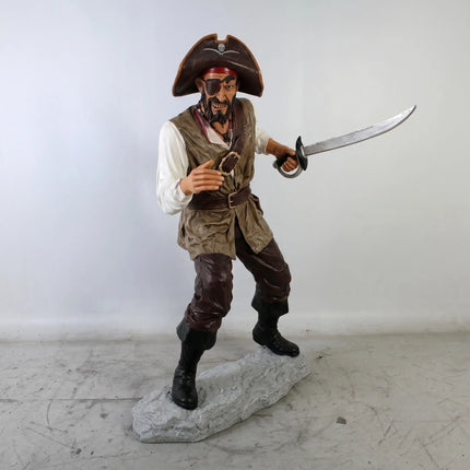 Pirate Captain One Eye Life Size Statue LM Treasures - H