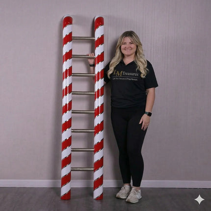 Large Candy Cane Ladder Statue LM Treasures - H