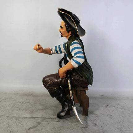 Sitting Pirate Pedro Life Size Statue LM Treasures - H