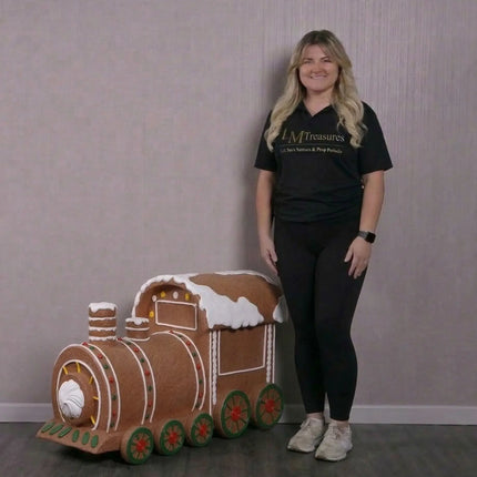 Small Gingerbread Train Statue LM Treasures - H