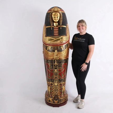 Egyptian Sarcophagus Queen Nefertiti Life Size Statue LM Treasures - H