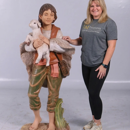 Nativity Shepherd Boy Christmas Life Size Statue LM Treasures - H