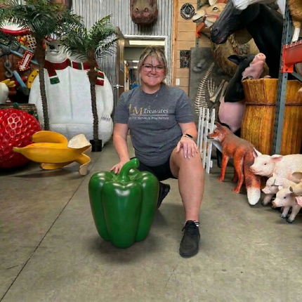 Green Bell Pepper Over Sized Statue