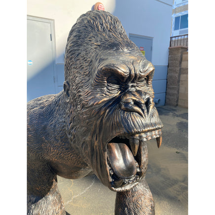 Pre-Owned Bronzed Color Gorilla Life Size Statue - LM Treasures 