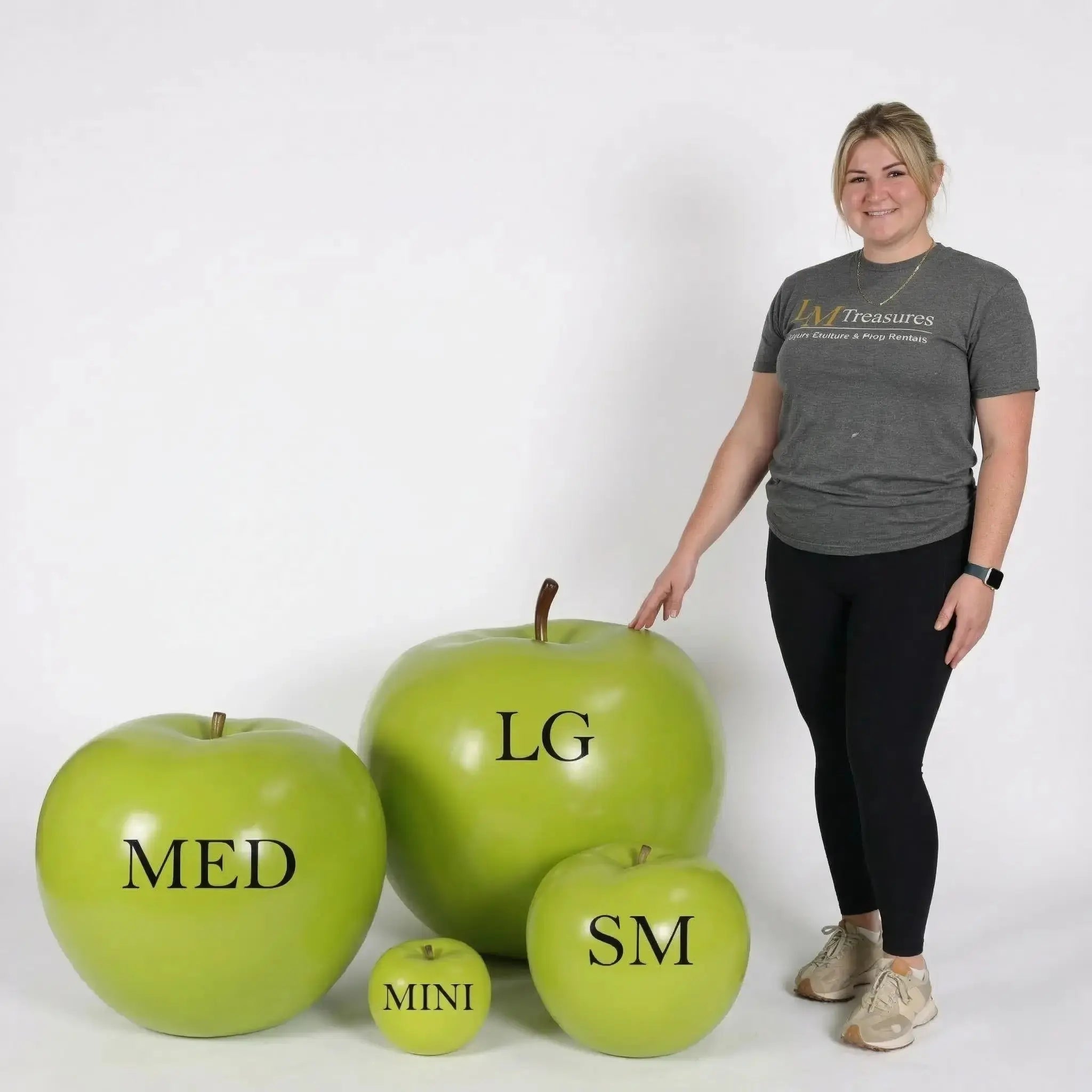 Large Green Apple Fruit Food Over Sized Statue Decor – LM Treasures Large Green Apple Fruit Food Over Sized Statue Decor – LM Treasures