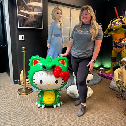 Green Dragon Hello Kitty Life Size Statue