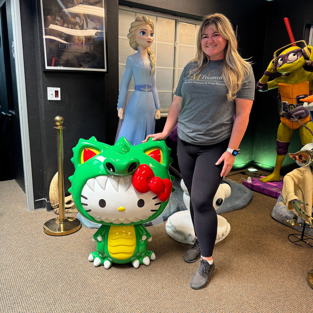 Green Dragon Hello Kitty Life Size Statue LM Treasures - KR