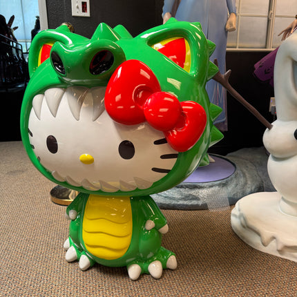 Green Dragon Hello Kitty Life Size Statue