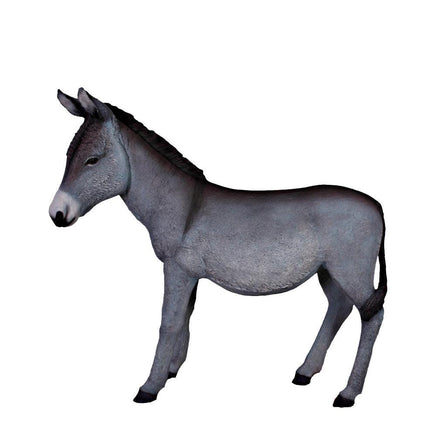 Gray Donkey No Basket Life Size Statue - LM Treasures 