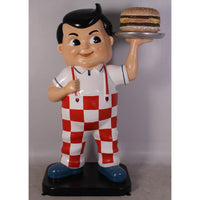 Boy Holding Hamburger Life Size Statue - LM Treasures 