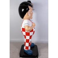 Boy Holding Hamburger Life Size Statue - LM Treasures 