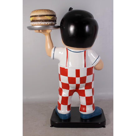 Boy Holding Hamburger Life Size Statue - LM Treasures 