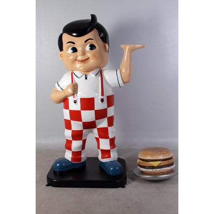Boy Holding Hamburger Life Size Statue - LM Treasures 